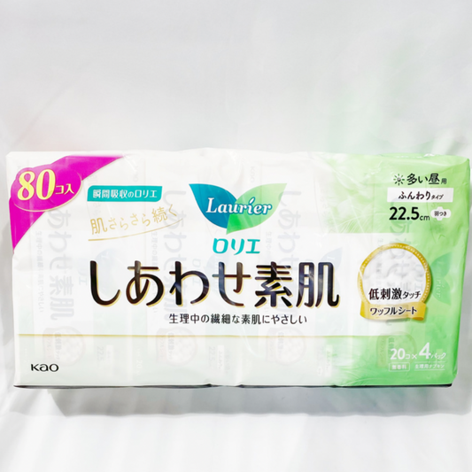 ロリエ しあわせ素肌80枚 多い昼用22.5CM羽つき 20個×4パック